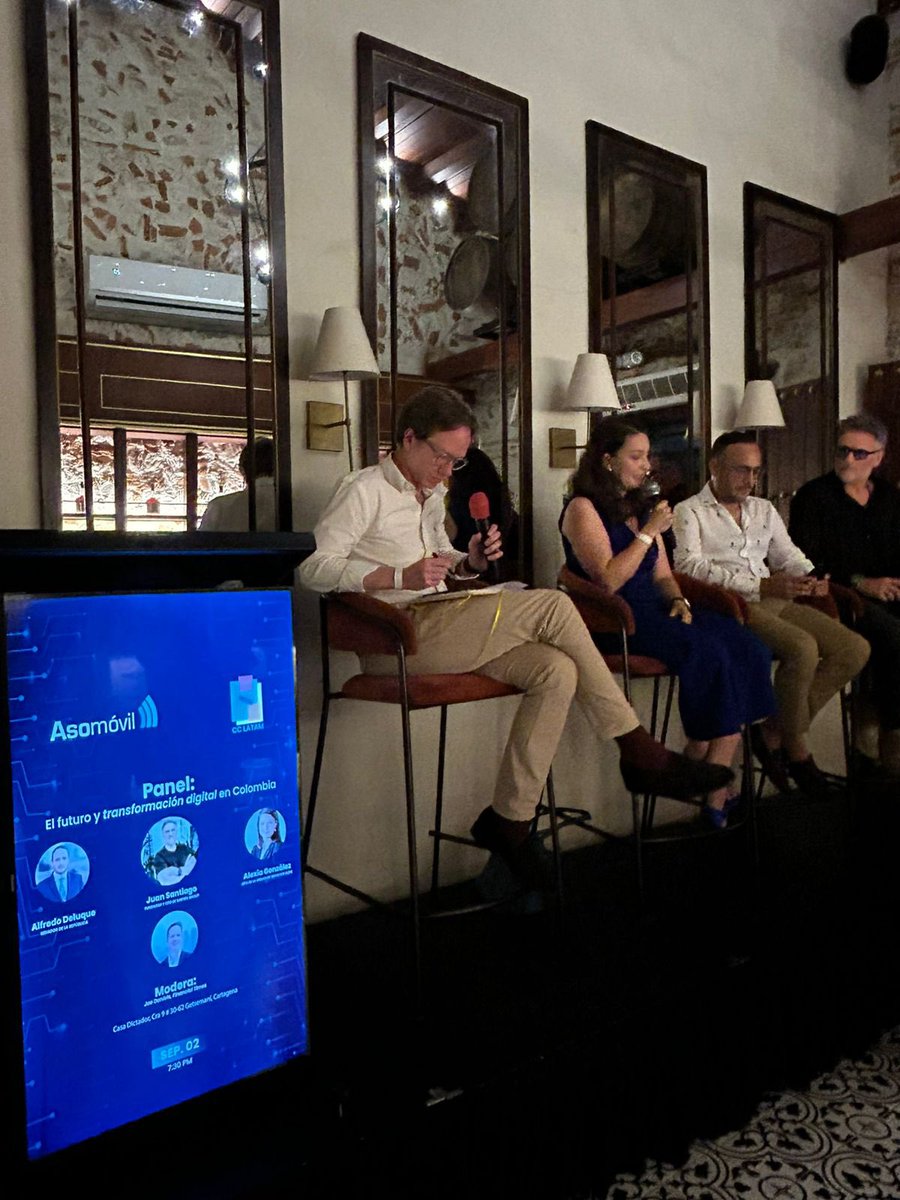 ¡Qué gran experiencia en #TelcoTechFutureSummit 2025! Agradecimiento enorme a <a href="/LatamConverge/">Center for Latin America Convergence</a> y <a href="/AsomovilCol/">Asomóvil Colombia</a> por invitación a ser parte de este espacio de discusión sobre el futuro digital de nuestra región. ¡Cartagena fue escenario perfecto! ¡Sigamos trabajando juntos por futuro.