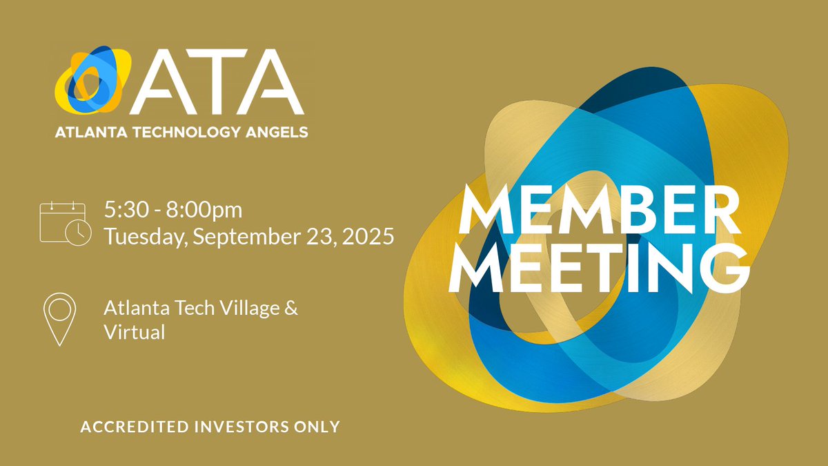 [REGISTER NOW] Join us in the room or via zoom!  Are you an accredited investor wanting to learn more about #investing in #startups in the #Atlanta #technology community?   REGISTER NOW! First-time guests only. USE PROMO CODE: firsttimeguest2025. eventbrite.com/e/166078236776…
