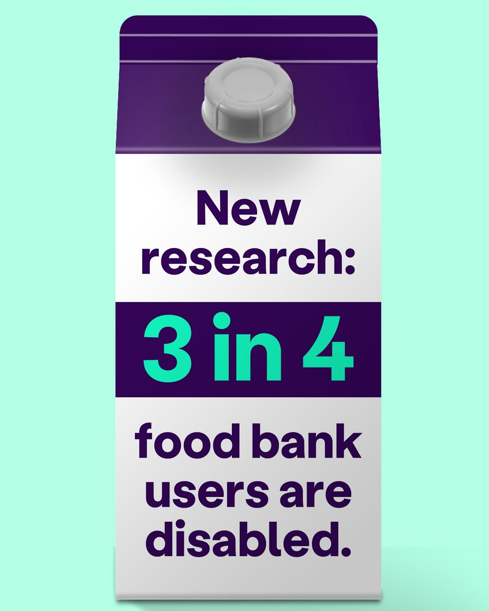 Scope (@scope) on Twitter photo 🚨 New research from @TrussellTrust reveals something alarming:
3 in 4 people referred to Trussell food banks are disabled.
It's a tough statistic to comprehend. But it's the tougher reality facing many disabled people in poverty. 🚨 New research from @TrussellTrust reveals something alarming:
3 in 4 people referred to Trussell food banks are disabled.
It's a tough statistic to comprehend. But it's the tougher reality facing many disabled people in poverty.