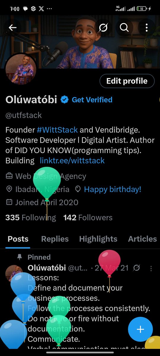 utfstack's tweet image. Got the balloon. Happy birthday to me