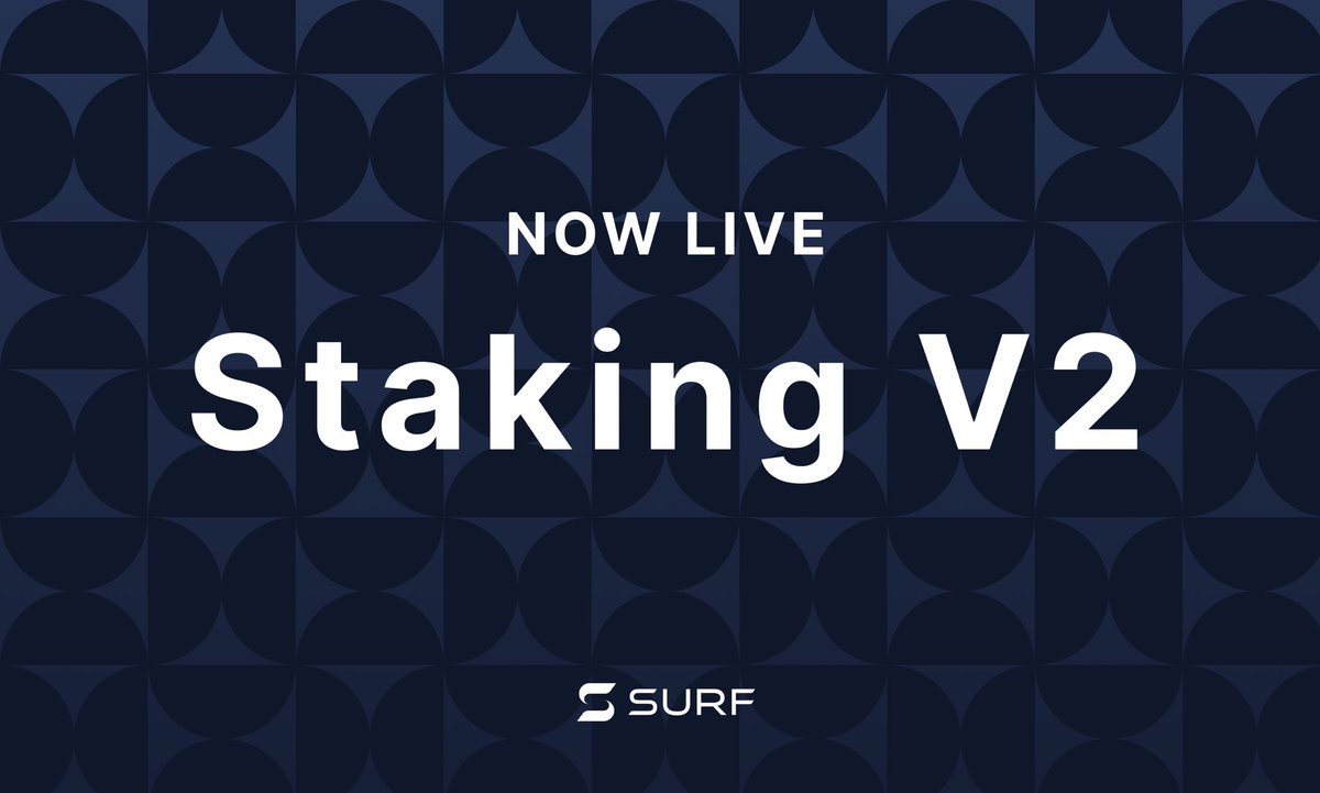 We’re excited to announce Staking V2 is now live 🔥

Users can now stake their $SURF (to earn ADA) and use as collateral to borrow ADA at the same time.

Link: 🕹️ surflending.org