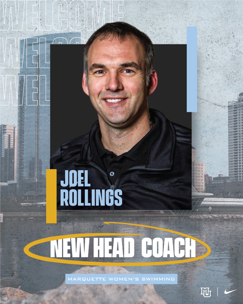 Help us officially welcome Joel Rollings as our first head women's swimming coach!! Marquette announced the addition of women's swimming as the university's 17th varsity sport this past May and will begin team competition in 2026-27.

RELEASE: ⤵

bit.ly/47J4h4z
