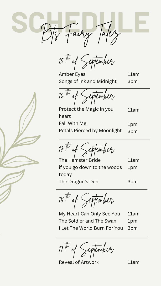 Look at this packed schedule!

We have so many amazing things in store for you this week!

You wont want to miss a single thing!

All reveals are based in EST!