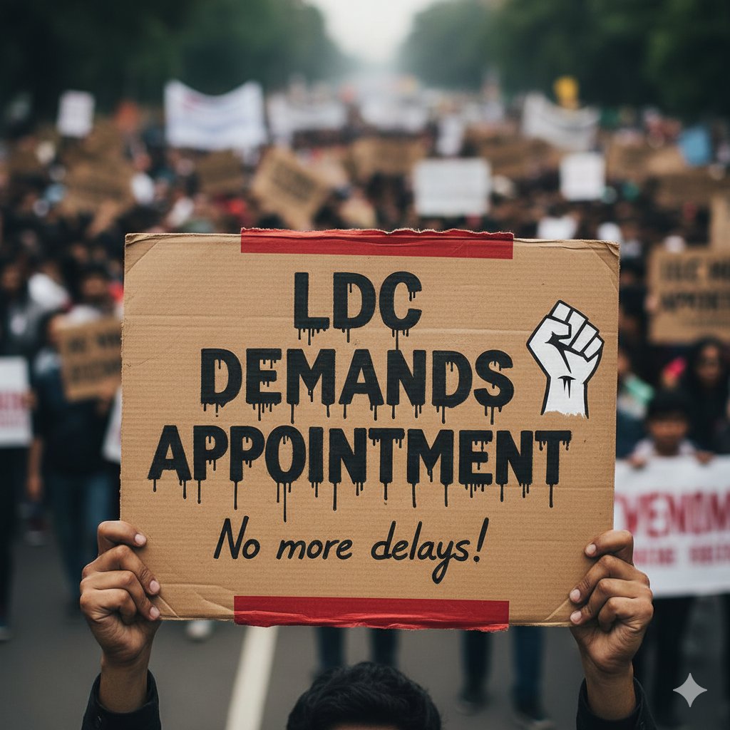 LDCsangh's tweet image. रोजगार मेले में LDC भर्ती को नियुक्ति की मांग! युवाओं के भविष्य के लिए तुरंत कार्रवाई करें। @RajCMO @LDCsangh #ldc_मांगे_नियुक्ति

हमे ज्वाइनिंग दो