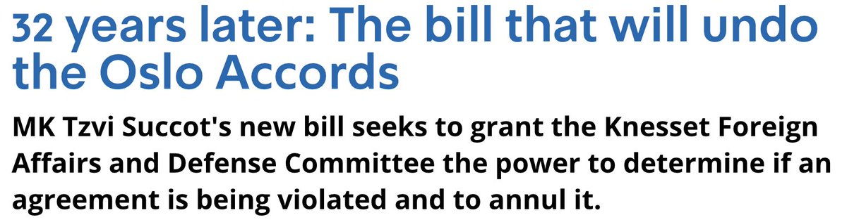 It was a matter of time before this happened: A new bill in the Knesset would give the Foreign Affairs and Defense Committees authorization to cancel the Oslo Accords if they determine the PA has violated its obligations.