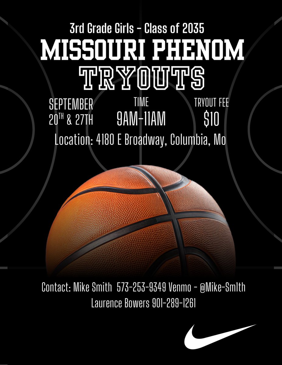 Tryouts this Saturday! <a href="/MissouriPhenom/">Phenom Basketball</a>