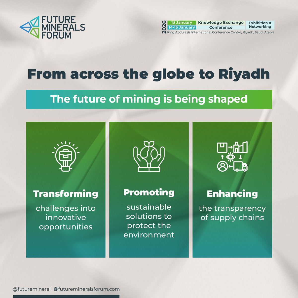 From Africa to Asia, Latin America, and other regions, mineral-rich nations face shared obstacles and opportunities. The world will come together at #FMF2026 to unlock new pathways, promote sustainability, and build resilient value chains. Join the global conversation on
