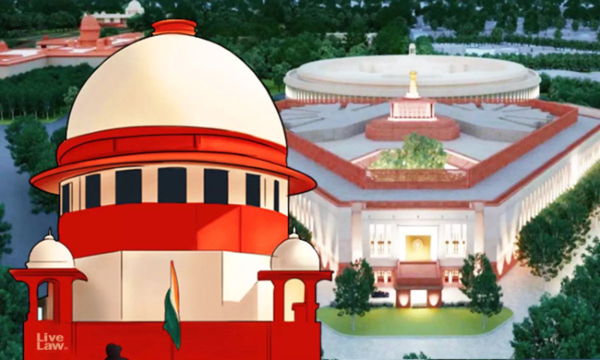 भारतीय संविधान में स्पष्ट लिखा है कि

- संसद का काम क़ानून बनाना है
- सुप्रीम कोर्ट का काम उन कानूनों की व्याख्या करना व लागू कराना है

लेकिन SC एक तरह से कानून बनाने का काम कर रहा है

- संसद के दोनों सदनों से पारित वक्फ एक्ट की 3 प्रमुख धाराएं ही रोक दी
- एक राष्ट्रपति-राज्यपाल