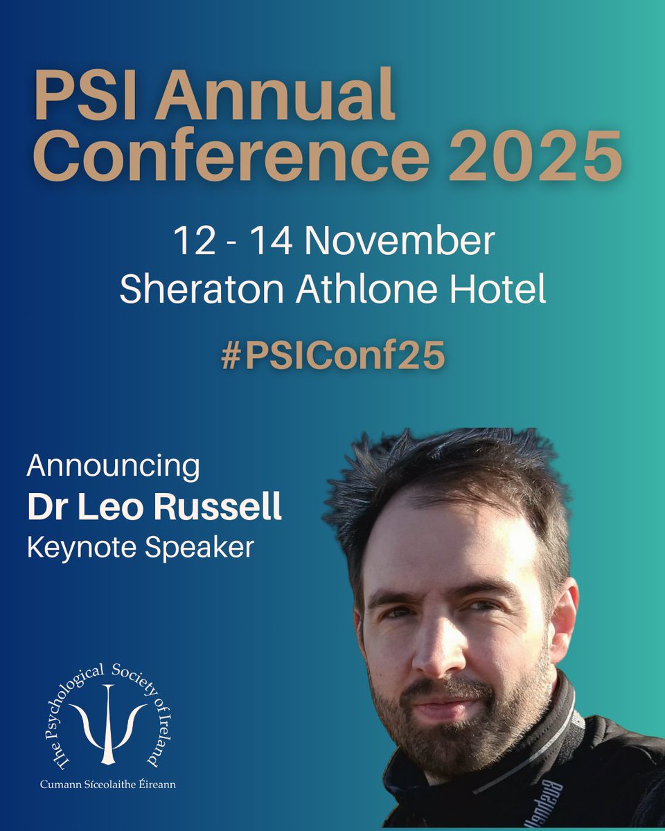 PsychSocIreland's tweet image. The PSI and @DONPSI are delighted to announce Dr Leo Russell,  Clinical Psychologist and Specialist Advisor in Psychology for Functional Symptoms at Devon Partnership NHS Trust, as a keynote speaker at #PSIConf25. 

This talk will explore how understanding mind–body connections…