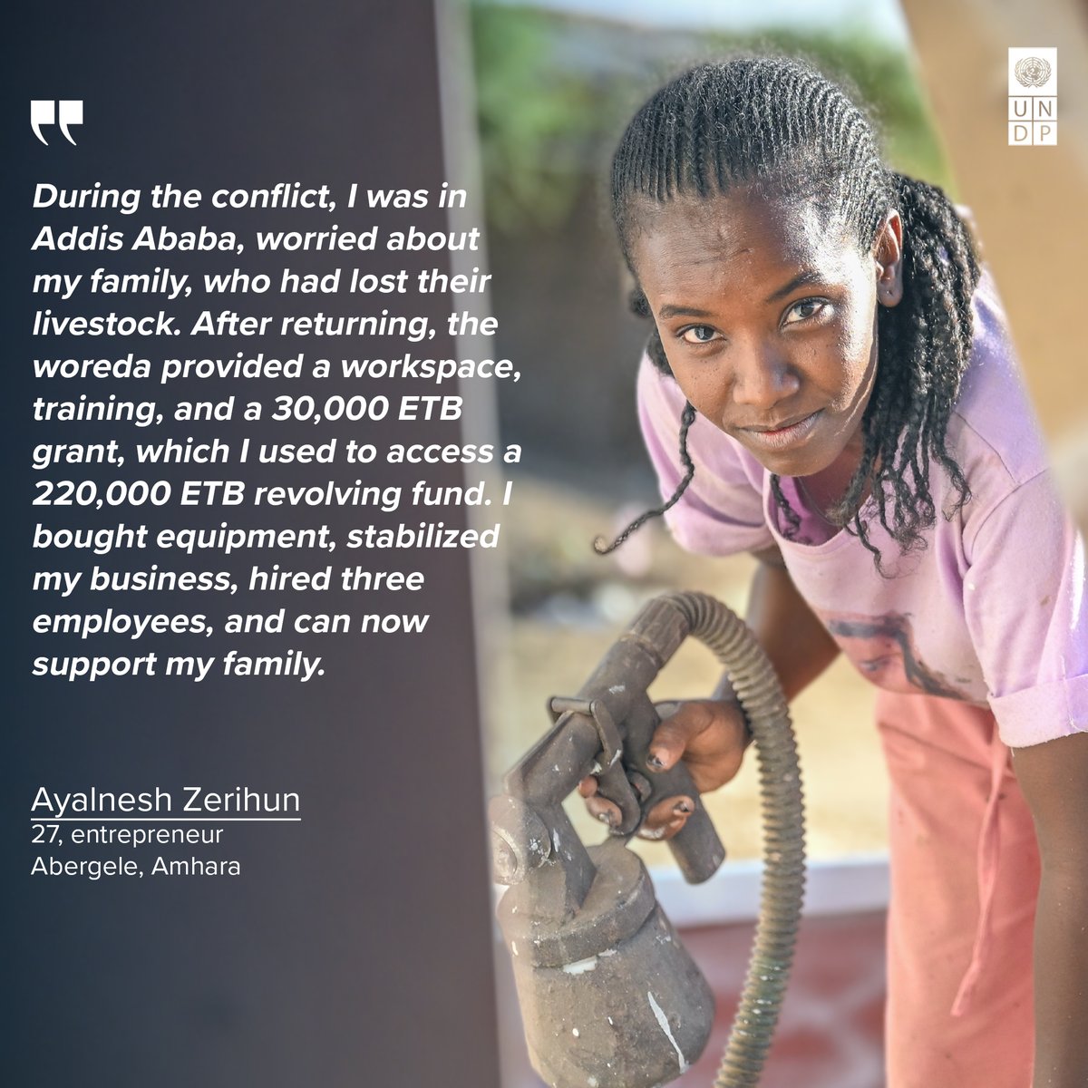 From night classes in Addis Ababa to her own furniture shop in Abergele—Ayalnesh rebuilt her life. With #PSF + local authority support (funded by <a href="/AA_stabilisiert/">🇩🇪 GER on Peace & Humanitarian Action</a> <a href="/JapanGov/">The Gov't of Japan</a> <a href="/DutchMFA/">Dutch Ministry of Foreign Affairs 🇳🇱</a>), she employs three &amp; is expanding into farming.
Read the article👉 shorturl.at/9qI7a