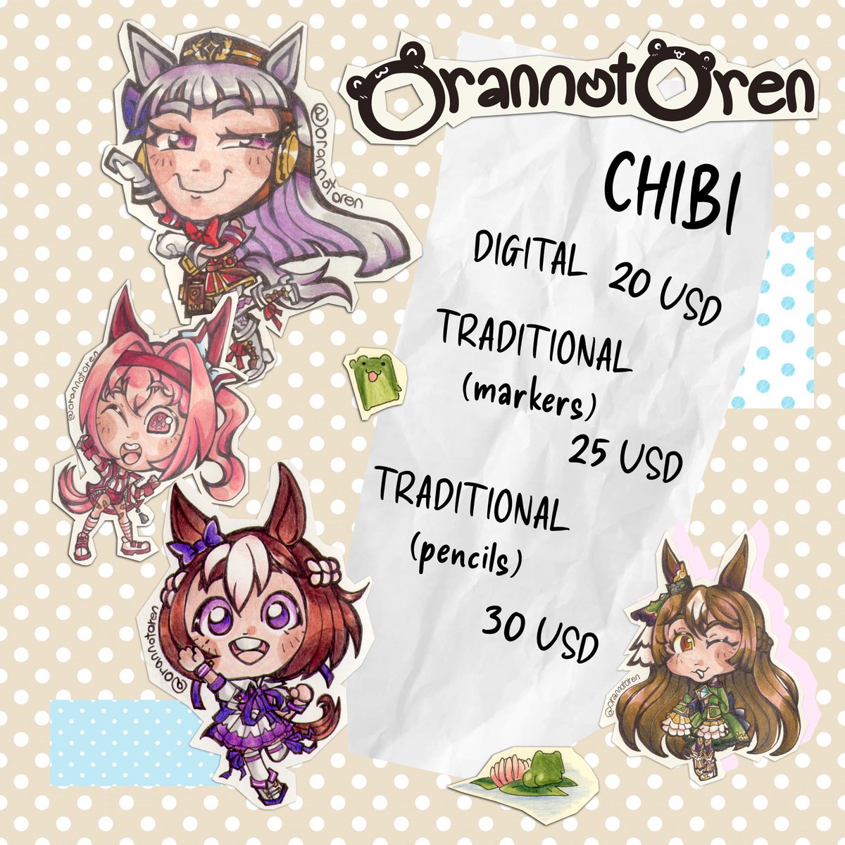 OrannotOren's tweet image. My comms are offically OPEN again! 🐸🍀💚

🧋DM ME FOR MORE DETAILS

Graphic designer of the comm sheet: @/makbilit (insta) 💫🪻