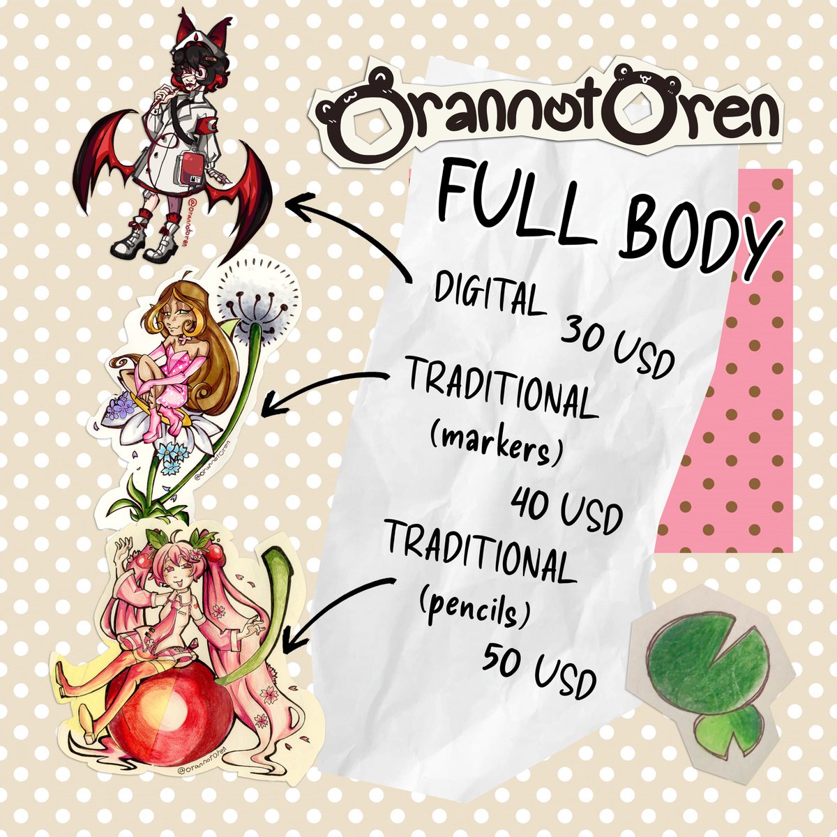 OrannotOren's tweet image. My comms are offically OPEN again! 🐸🍀💚

🧋DM ME FOR MORE DETAILS

Graphic designer of the comm sheet: @/makbilit (insta) 💫🪻