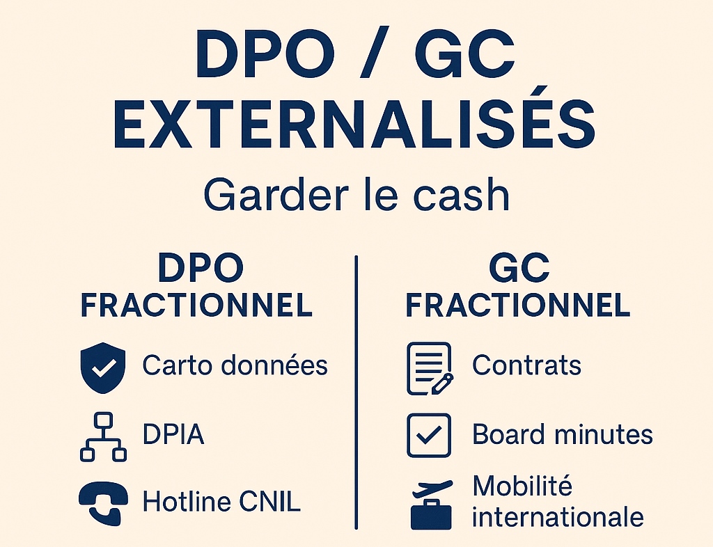 🕵️ Fractional DPO/GC
Série A mais pas de budget juriste senior ? Abonnement mensuel, pas de charges sociales. Contactez-nous! transatlantic-lawyer.com/fr/contact/
 
#LegalOps #StartupFR