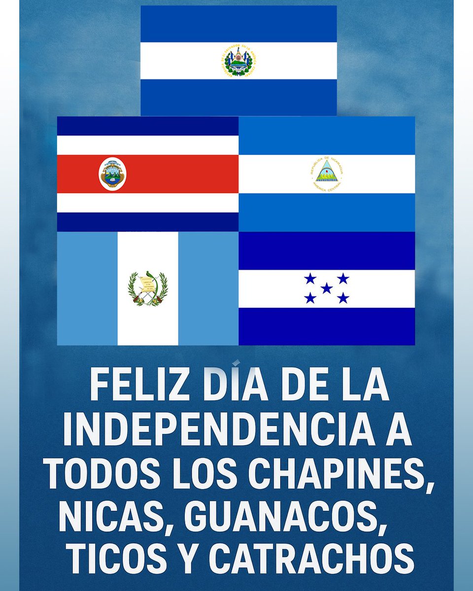 somosmitu's tweet photo. ¿Dónde están los centroamericanos? 😍 🇬🇹 🇳🇮 🇸🇻 🇭🇳 🇨🇷 ¡Feliz Día de la Independencia!⁠ Deja tu banderita en los comentarios ❤️

#chapines #nicas #guanacos #ticos #catrachos #guatemala #elsalvador #costarica #nicaragua #honduras #centroamerica #diadelaindependencia https://t.co/F0G9V9N5cU