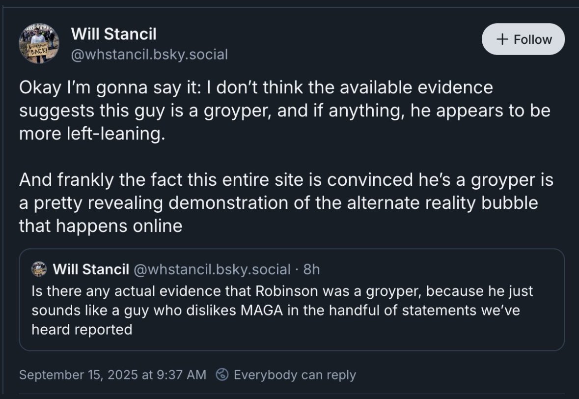 Will Stancil walking it back on blue sky