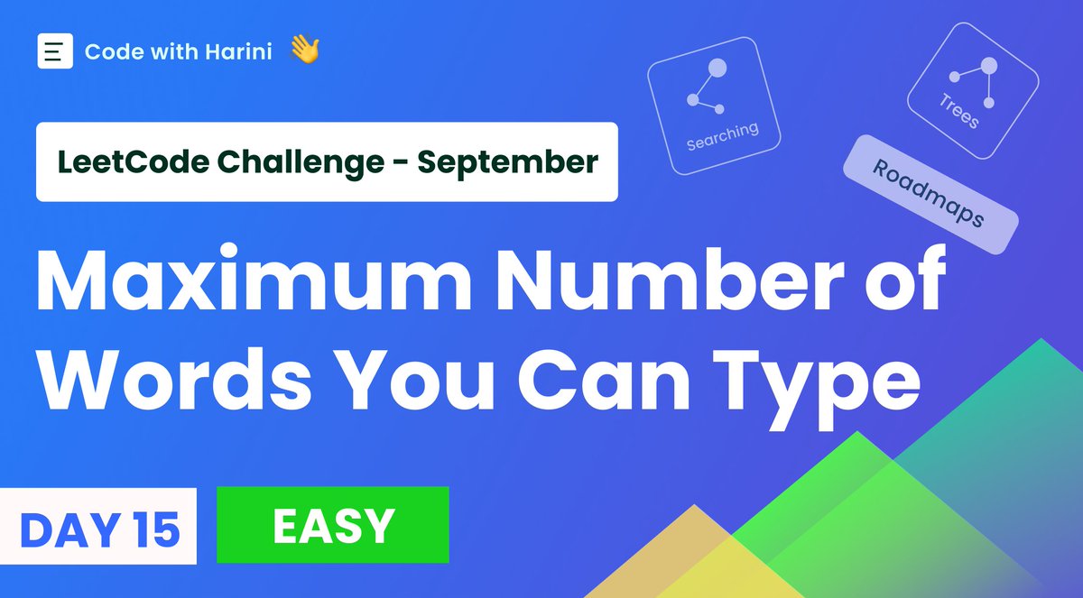 _CodeWithUs_'s tweet image. Sep day 15 Challenge is live, please do check it out ✅
youtu.be/fWXouhW42EA
.
.
.
.
.
.
.
.
.
.
.
.
.
#leetcodesolution #LeetCode #leetcodedaily #leetcodemedium #leetcodegrind
#faangprep #startup #dsa #hashmap #codeexplain #coderlife #codingchallenge #prepareinterview