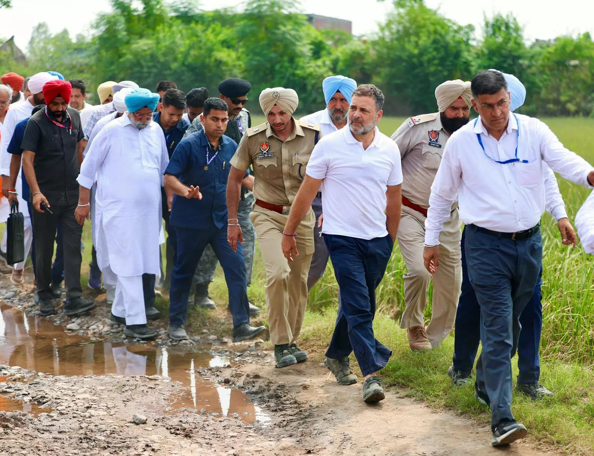 timesofindia's tweet image. #InPics | Leader of the Opposition in the #LokSabha and Congress MP #RahulGandhi visits #flood-affected farmers in Gurdaspur and offers prayers at Gurudwara Shri Samadhi Baba Budha Sahib in #Amritsar.
Details here 🔗toi.in/fv2vDa63