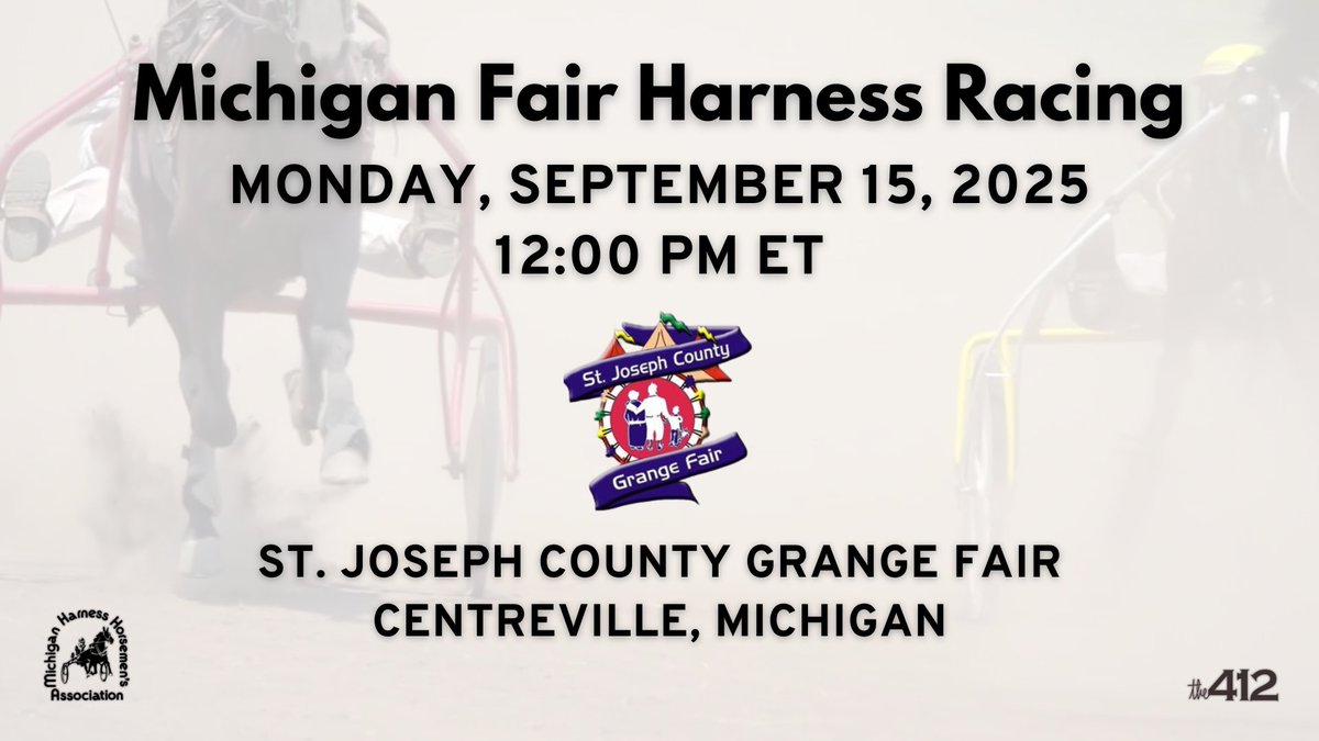 412comms's tweet image. We're live for 11 races from Centreville, Michigan this afternoon ~ catch all the action live or on replay at the412.info/091525Centrevi…