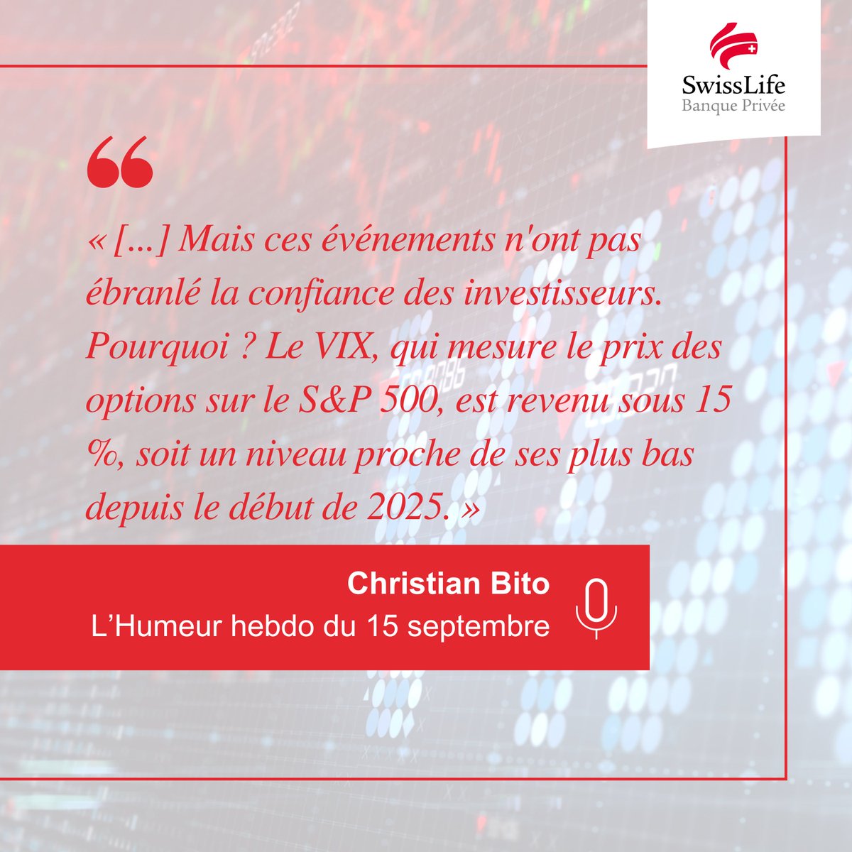 #Paroledexpert |  «Quel manque de confiance ?!»

👉 Les marchés gardent leur calme

🎙 Retrouvez Christian Bito, dans son humeur hebdo pour <a href="/Club_Patrimoine/">Club Patrimoine</a> 

🔗clubpatrimoine.com/contenus/tensi…

#MarchésFinanciers #Fed #BCE #Taux #VIX #Spread