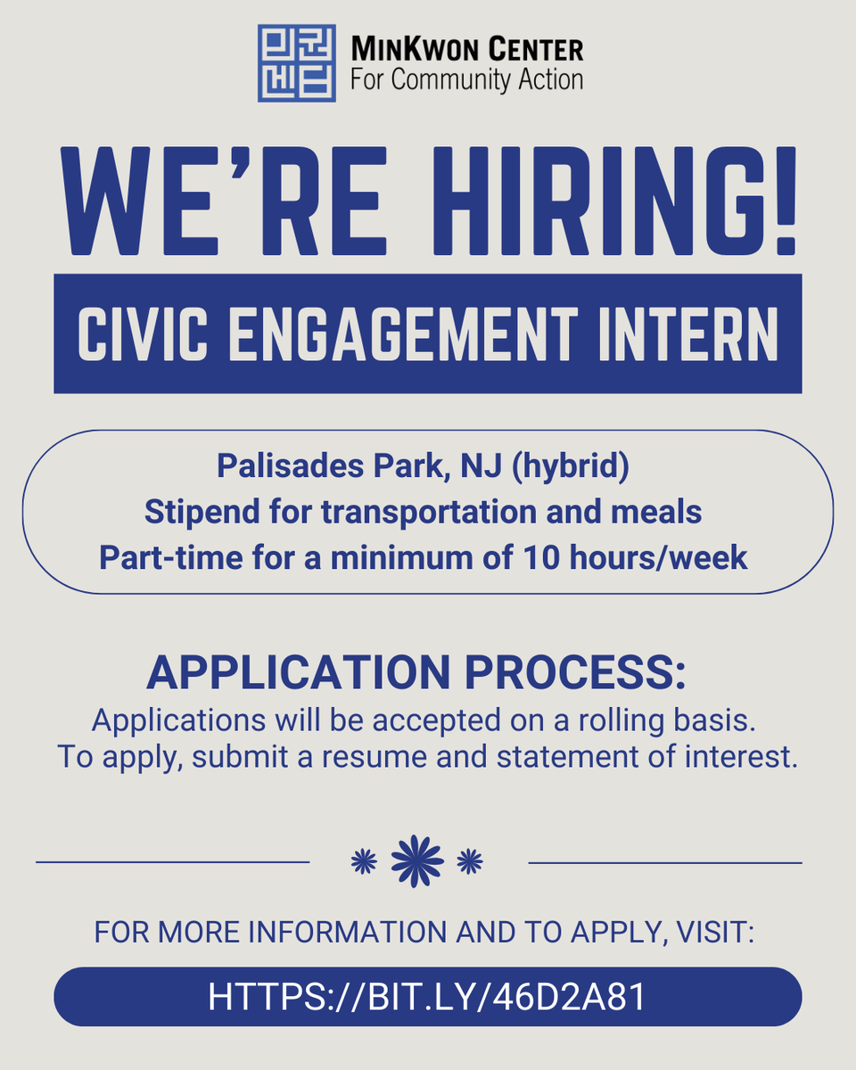 📣 Are you interested in joining the MinKwon team?

As we celebrate our 41yr anniversary, we're excited to be growing as an org and expanding our small, but mighty team. We encourage those who are interested and align with our mission to apply.

Learn more minkwon.org/join-our-team