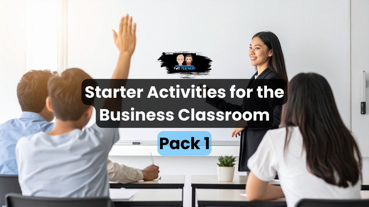 🚀 New weekly feature for busy #BusinessTeachers!

Every Monday we’ll drop 5 FREE starter activities:
1️⃣ Business Maths
2️⃣ Business English
3️⃣ Business News
4️⃣ Business Brainteaser
5️⃣ Business Challenge

Starter Pack 1 is out now 👇
twoteachers.co.uk/businessstarte…