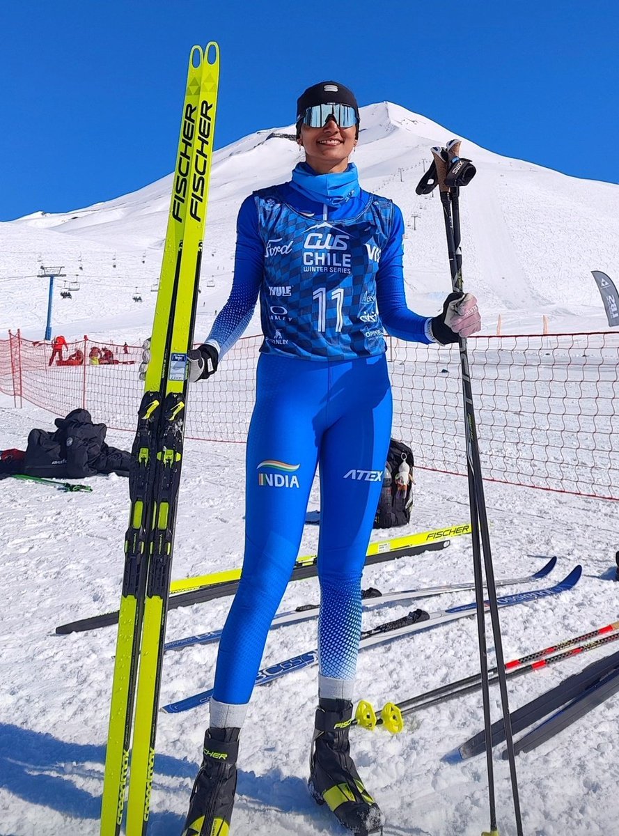 SportsArena1234's tweet image. ❄️❄️❄️

💫 BHAVANI SCRIPTS HISTORY⚡

Bhavani becomes 1️⃣st ever Indian women to win &quot;FIS&quot; Medal in Cross-Country Skiing 🇮🇳

She won Bronze🥉in Women&apos;s 5km Interval Start Free at Corralco, Chile with 21:04:09 timing

She was also the 1st Indian woman to win any international medal…