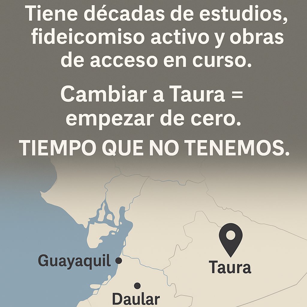Este hilo es sobre la idea de cambiar el aeropuerto de Daular (#Guayaquil) a Taura (#Naranjal) y porque es una mala idea desde lo técnico en planificación territorial.