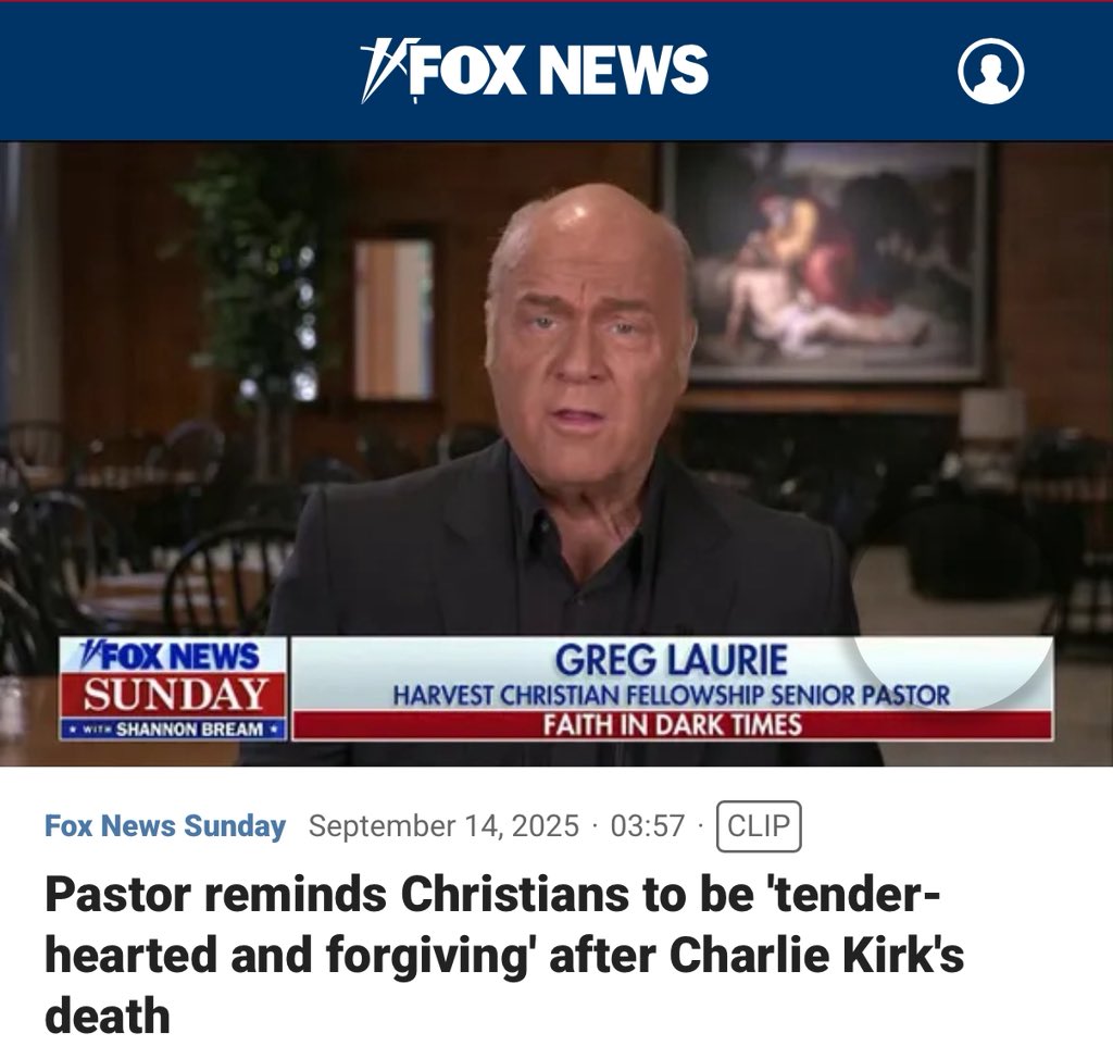 greglaurie's tweet image. Here is a link to an interview I just did with @ShannonBream for @FoxNews about the life and legacy of @charliekirk11 
Check it out.

foxnews.com/video/63794080…