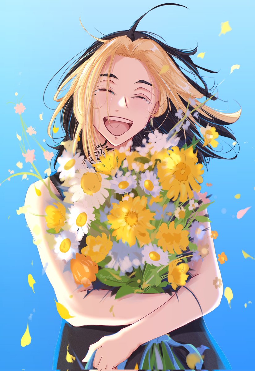 今日は私の好きなキャラの一人の誕生日です🥹💛　一虎くん、お誕生日おめでとう🌼🎉🌻

#羽宮一虎生誕祭2025
#羽宮一虎誕生祭2025