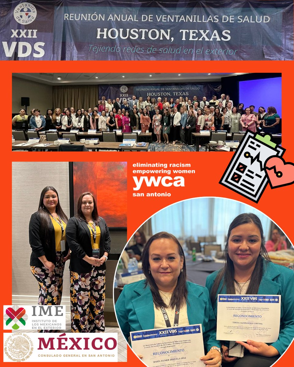 Our VDS team just returned from the annual VDS Conference in Houston! 🎉 They connected with programs nationwide &amp; strengthened ties with our anchor partners at the IME of Mexico 🇲🇽. Proud of their work bringing health equity home to San Antonio! 💪 #VDS #YWCA <a href="/ConsulMexSA/">Consulmex San Antonio</a>