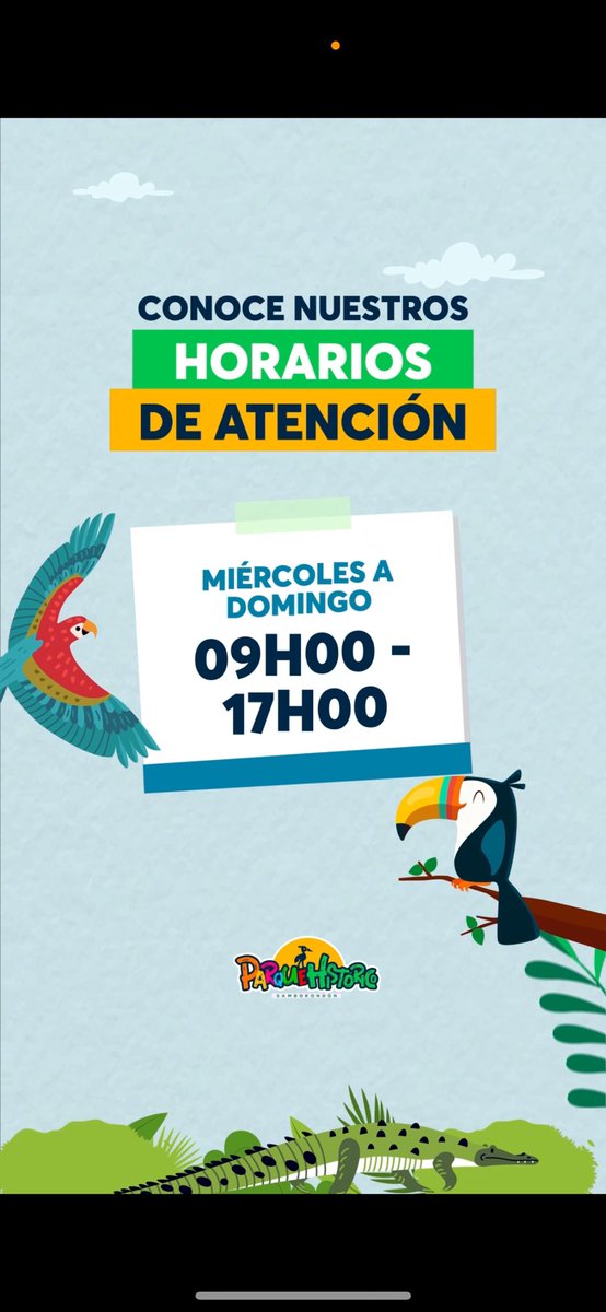 Lunes en el que Parque Historico descasa! Te esperamos el miércoles✨
