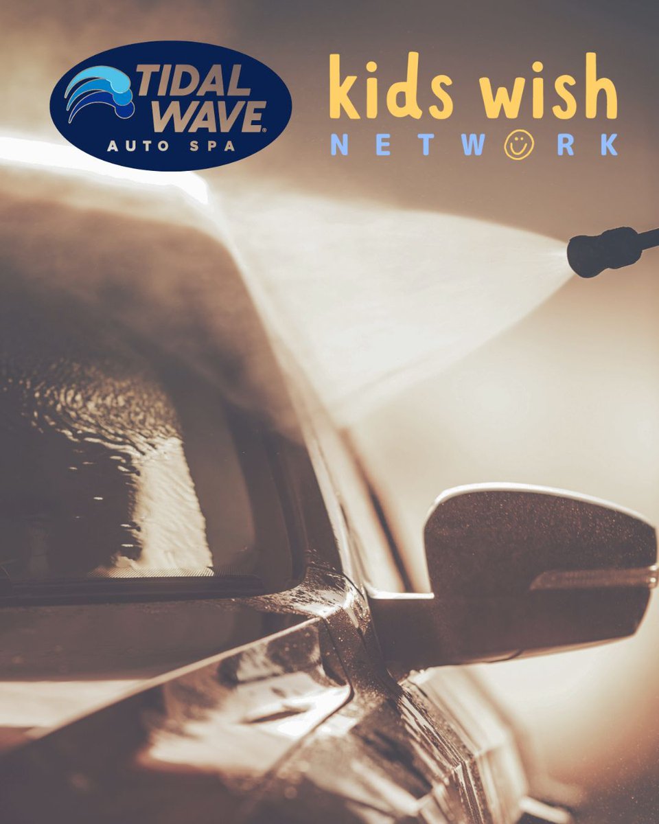 🌟 Wish granted – with every wash!
Heading to Oldsmar? Make your car sparkle and your heart smile. On Friday, Sept 19, stop by Tidal Wave Auto Spa at 3500 Tampa Rd, where part of your car wash will go toward granting wishes with Kids Wish Network 💙