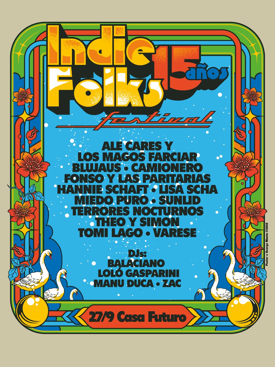 🌸✨ 15 AÑOS, 12 BANDAS, DJS &amp; UNA FIESTA INOLVIDABLE 🌈

El 27/9 explotamos Casa Futuro con un lineup curado de lo mejor de la escena. Comida, birra, feria gráfica, merch, mucho verde y sorpresas.

No te quedes afuera → venti.com.ar/evento/indie-f…