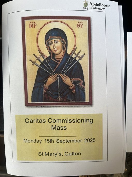 A beautiful commissioning mass for our S6 Caritas group this morning at St Mary’s 🙏 we are excited to see what this year brings! 🌟💜 <a href="/SPTA_HS/">SPTA</a> <a href="/rercag/">RE Office</a>