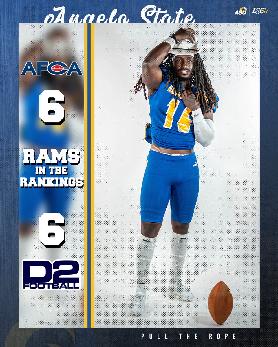 Angelo State Athletics (@angeloathletics) on Twitter photo Checking in at number 6β£
#PullTheRope | #WinTheDay Checking in at number 6β£
#PullTheRope | #WinTheDay