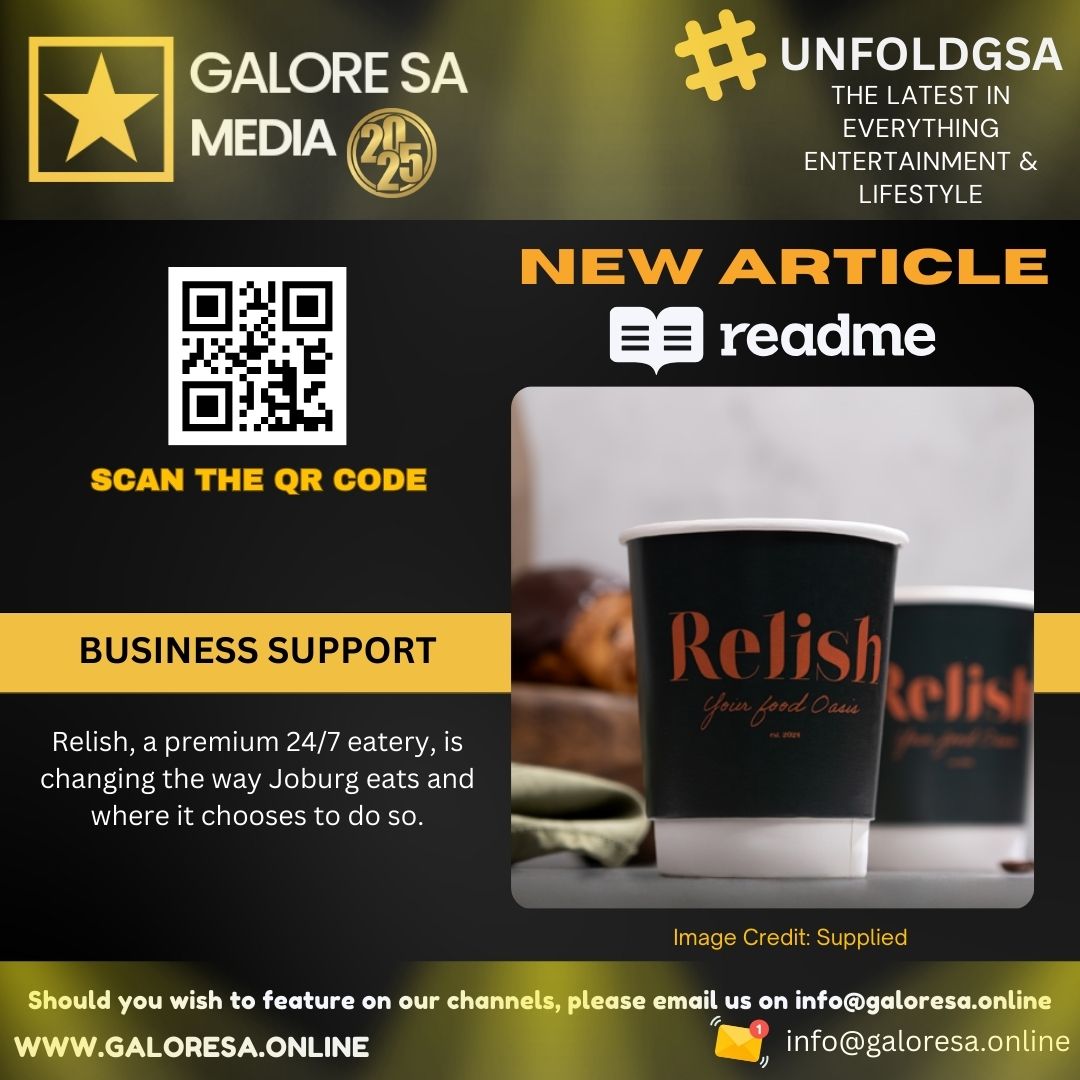 Just three months since opening its doors, Relish has become a rising favourite for food lovers who want flavour-forward meals, style, and speed whether it’s 5 a.m. or midnight. Designed with rich textures of copper, marble, and earthy tones

Unfold Here:
galoresa.online/cnja