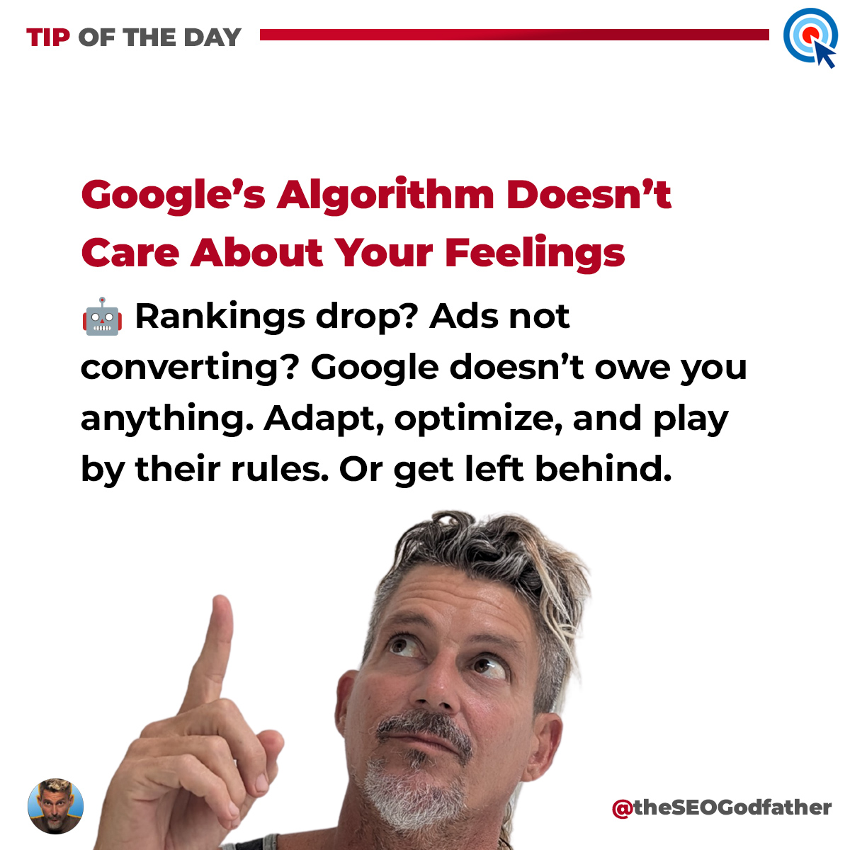 TheSEOGodfather's tweet image. Rankings tanking? Ads underperforming? Google isn’t sentimental, it’s data-driven.
👉 Adapt fast, optimize smarter, and stay ahead… or get left behind.
#SEO #GoogleAlgorithm #DigitalMarketing