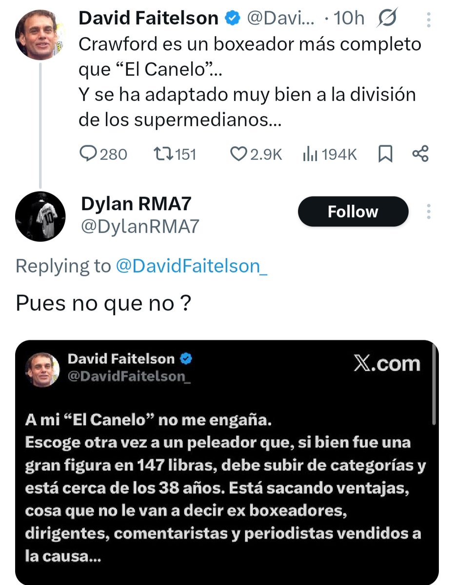 equiralte's tweet photo. @DavidFaitelson_ Como dice una cosa, dice otra... siempre hay un tweet/x https://t.co/aPAsKb8jXH