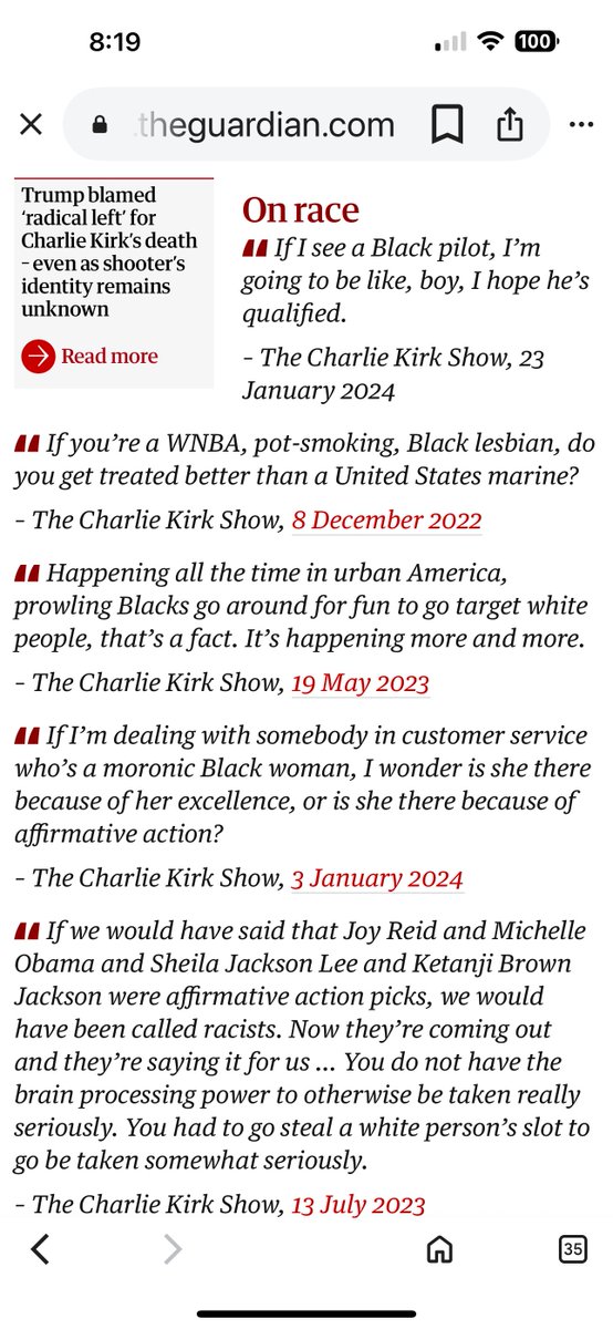 RachelBitecofer's tweet photo. Charlie Kirk on race https://t.co/3pZ30qu2JE