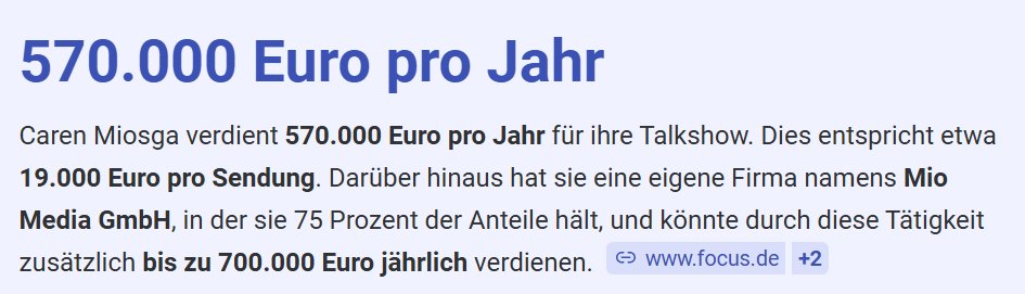 Nicolesmith (@nicoles44180590) on Twitter photo Meinen Sie alle Milliardäre haben sich ihren Reichtum nicht erarbeitet, fragt #Miosga
NEIN natürlich nicht, sage ich 1000 Mio.
WER kann so viel arbeiten?
Gute Antwort von <a href="/HeidiReichinnek/">Heidi Reichinnek</a> dann wäre jede Pflegekraft Milliardär
Haben sie 19.000€ pro Sendung verdient?
WARUM? Meinen Sie alle Milliardäre haben sich ihren Reichtum nicht erarbeitet, fragt #Miosga
NEIN natürlich nicht, sage ich 1000 Mio.
WER kann so viel arbeiten?
Gute Antwort von <a href="/HeidiReichinnek/">Heidi Reichinnek</a> dann wäre jede Pflegekraft Milliardär
Haben sie 19.000€ pro Sendung verdient?
WARUM?