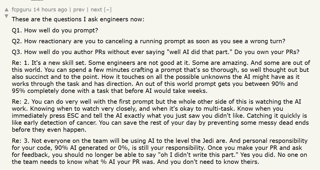 Good vibe-coding advice from news.ycombinator.com/item?id=452427…