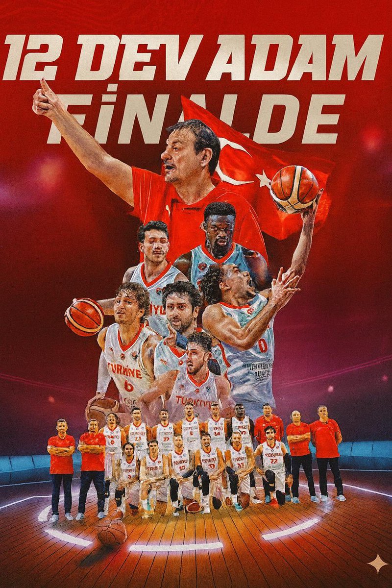 #TürkBasketbolMilliTakımı
#12DevAdam 
#12DevAdamFinalde
Türk Basketbol Milli Takımına Yaşattıkları İçin Teşekkürler...