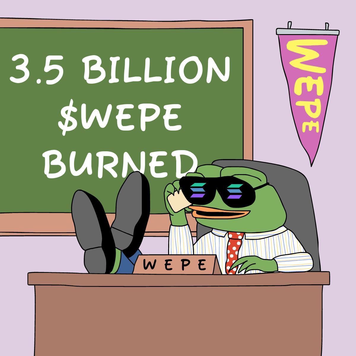 Over +3,500,000,000 $WEPE burned on ETH. 

Call everyone you know. Wepe is the alpha. 🐸⚔️