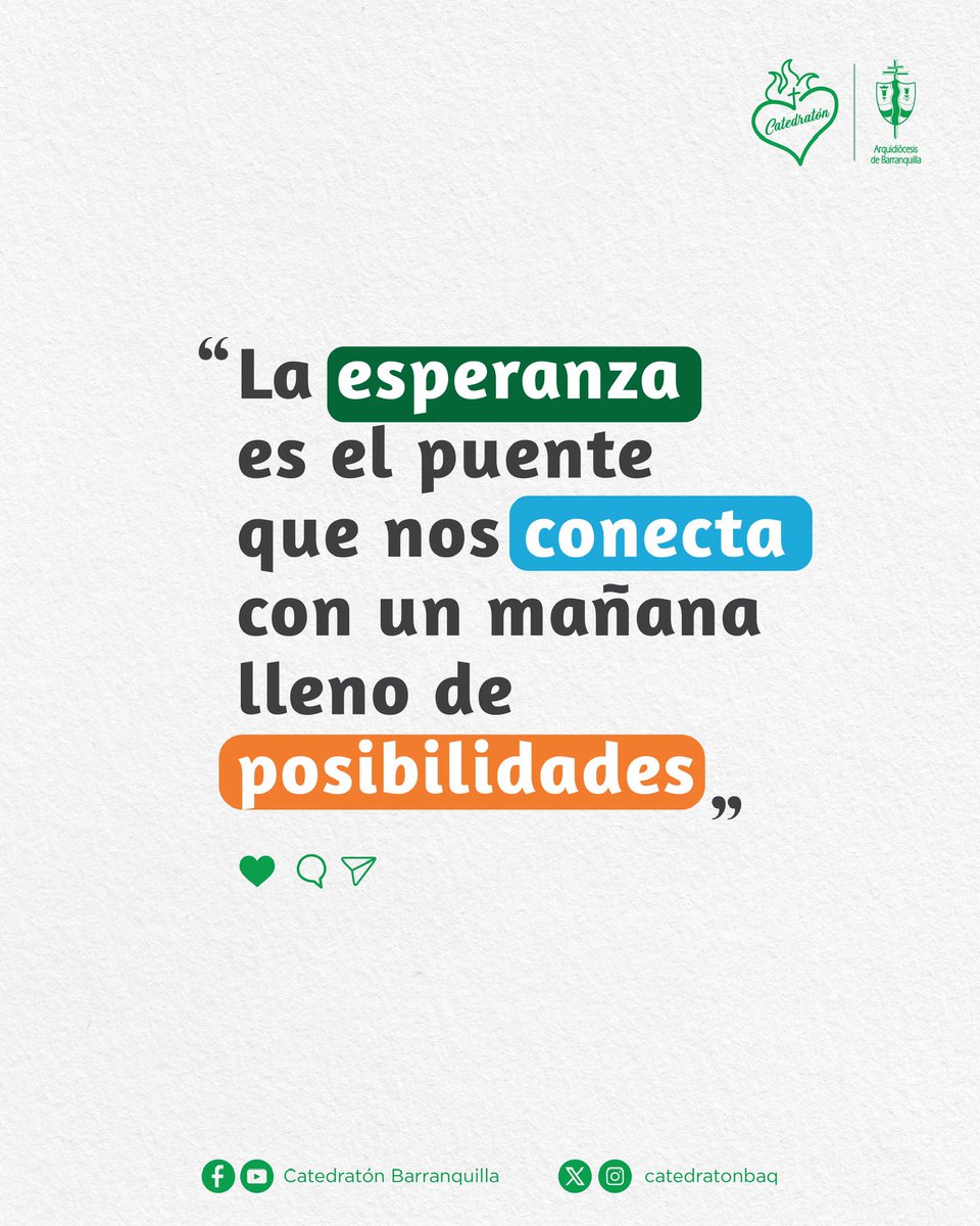 🌤️ Cada amanecer nos da la dicho de vivir un nuevo día que trae consigo nuevas oportunidades. 

En Catedratón caminamos juntos hacia un mañana lleno de fe, unión y esperanza. 💚

#Catedratón2025 #SerieEsperanza #FraseDelDía #FloreceLaEsperanza