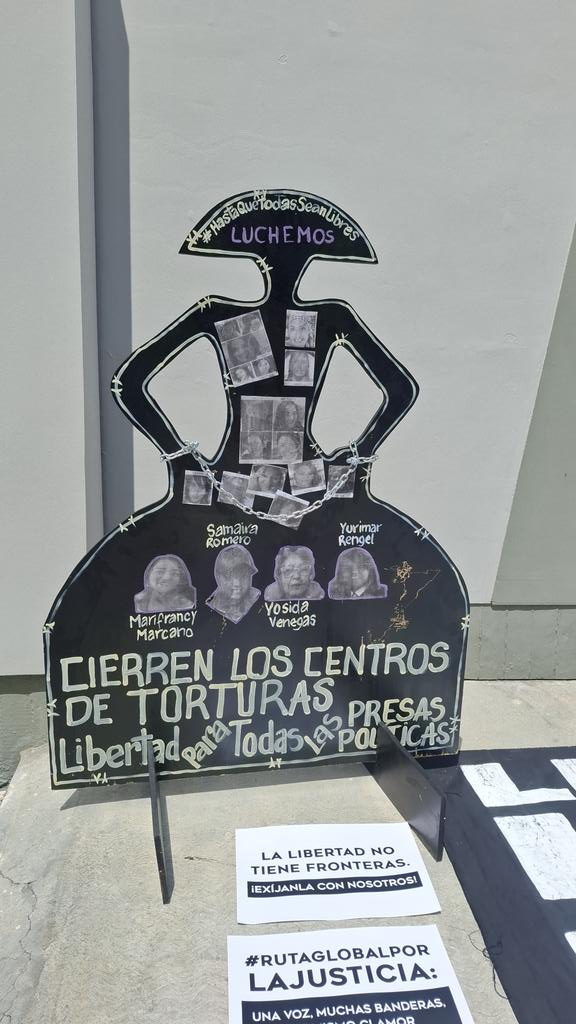 #RutaGlobalPorLaJusticia | Inicia la primera parada de la ruta en la Embajada de España en Caracas, después de que familiares se concentrarán al frente de la Cancillería en Madrid recordando que la represión no tiene fronteras.