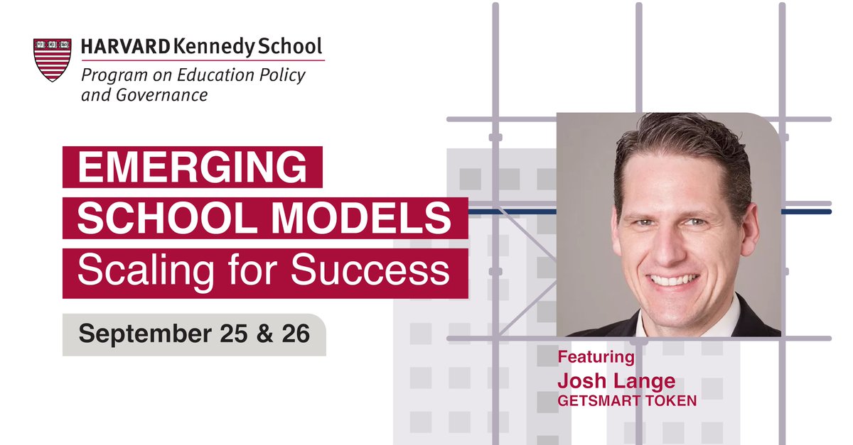 Excited to speak at the 2025 Emerging School Models Conference at <a href="/Kennedy_School/">Harvard Kennedy School</a>! Innovative educational models like GetSmart Token. Join us on Sept 25-26 to discuss the future of education! Register: bit.ly/44trcxj #EducationReform #EmergingSchools #HarvardConference