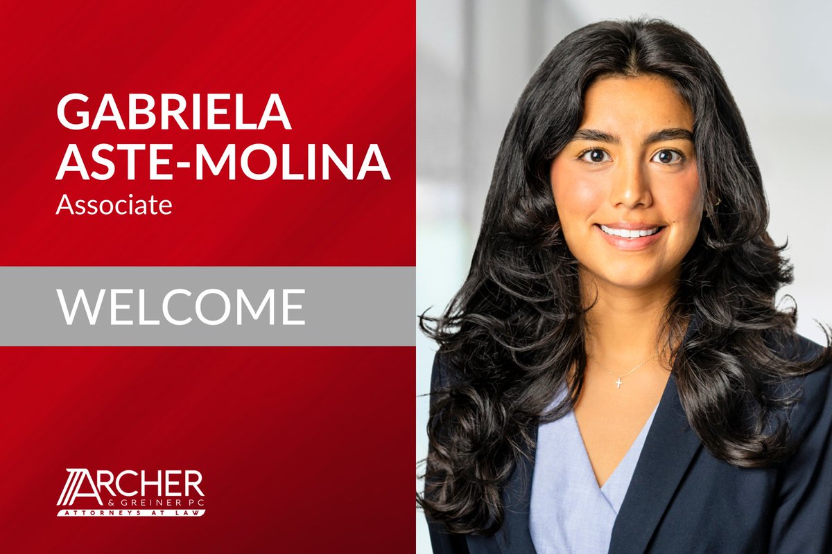 We’re excited to welcome Gabriela Aste-Molina as an Associate in our Matrimonial &amp; Family Law practice in Voorhees. She assists clients with divorce, child custody, support matters, and more.

Bio: bit.ly/465ozUx