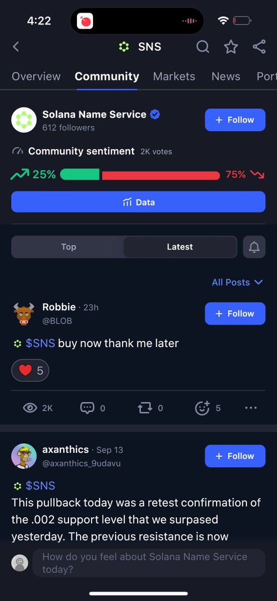 Bullish on $SNS. Bullisher on .sol