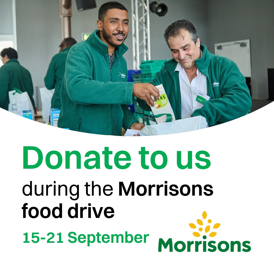 Here’s how you can support people facing hardship in your area  💚  <a href="/Morrisons/">Morrisons</a> are running a food drive in stores across the UK all week!

If you can, please pick up some extra items to add to their in-store donation baskets. 

Your support will help us provide emergency food