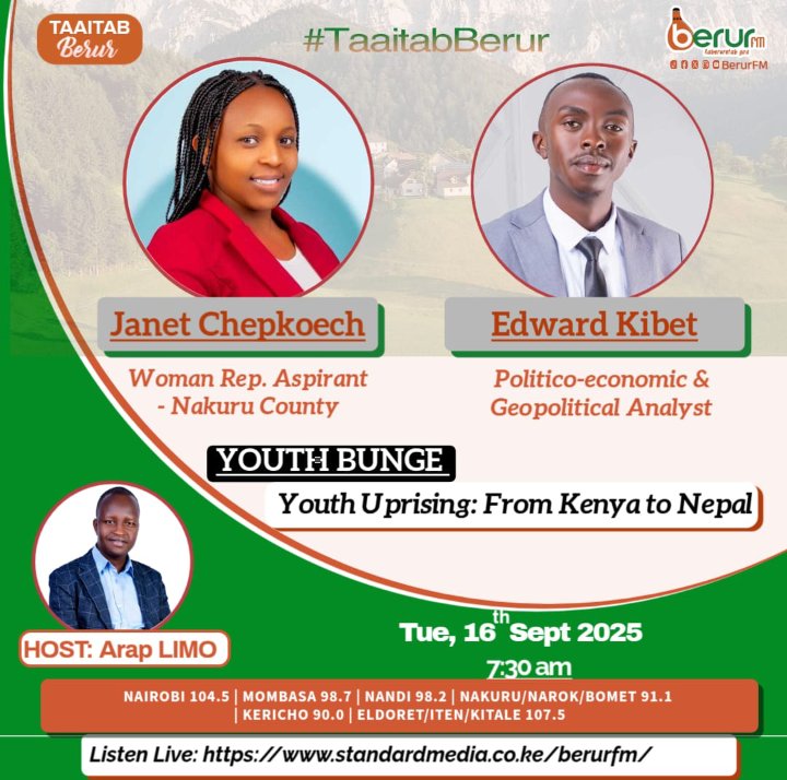 Nakuru voters make a date listen to the incoming women rep 
<a href="/janetchepkoec19/">janet chepkoech</a> live 
Can't miss this interview